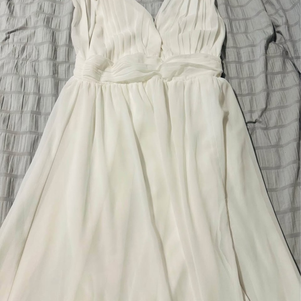 Lulu's Cream Zip-Up Dress